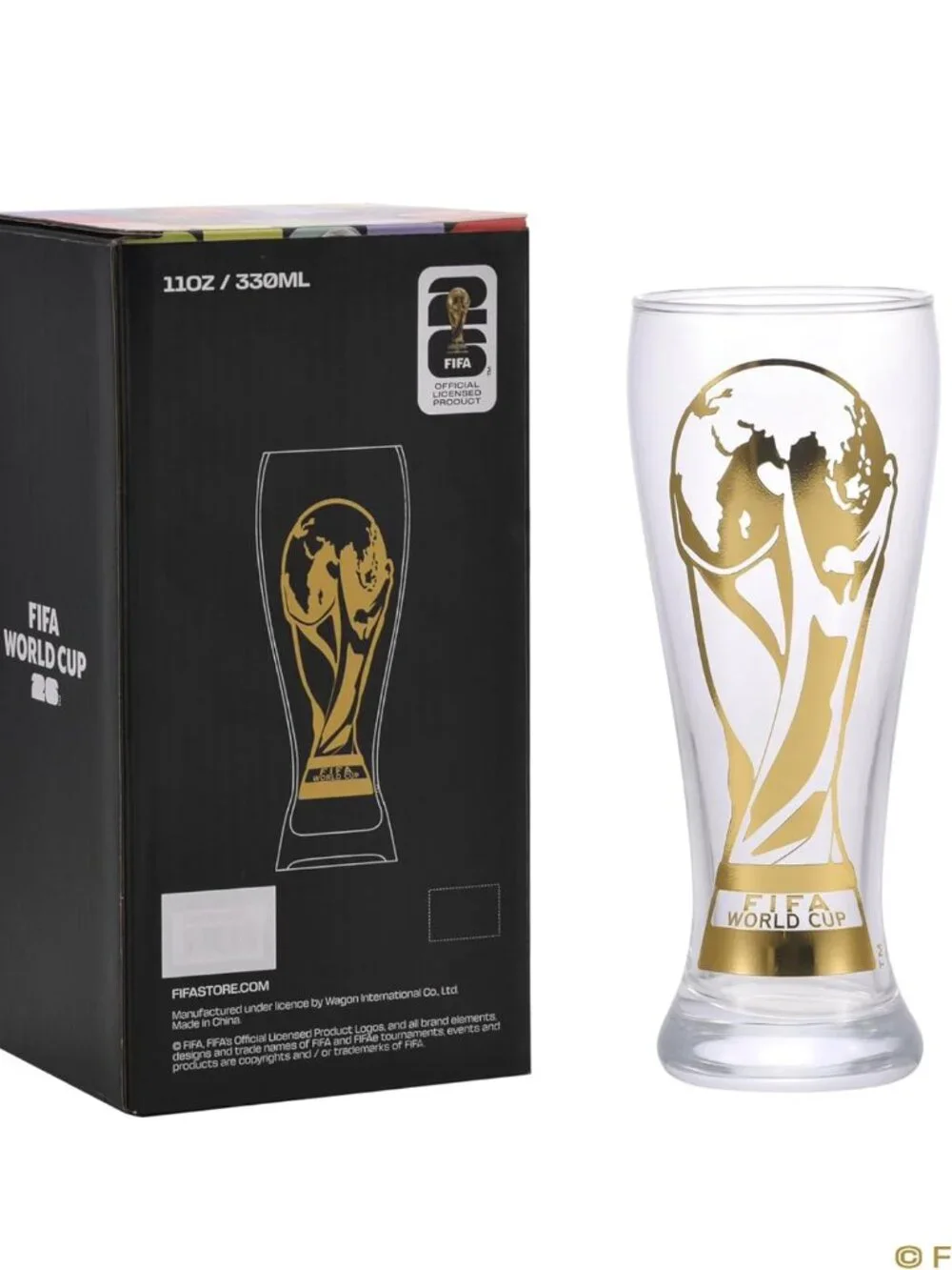 Official FIFA World Cup 2026 Edition 11oz Trophy Beer Glass, Historic Item - Picture 1 of 7